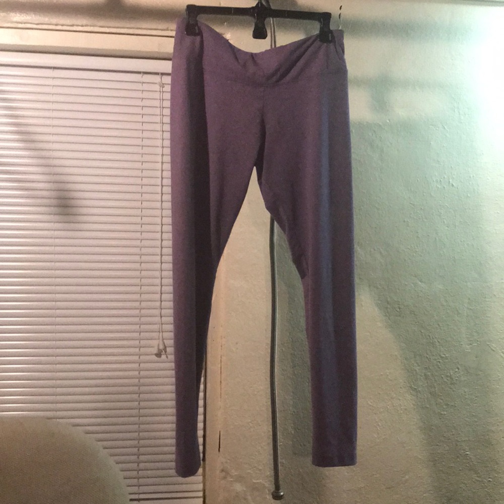 Purple heather yoga leggings